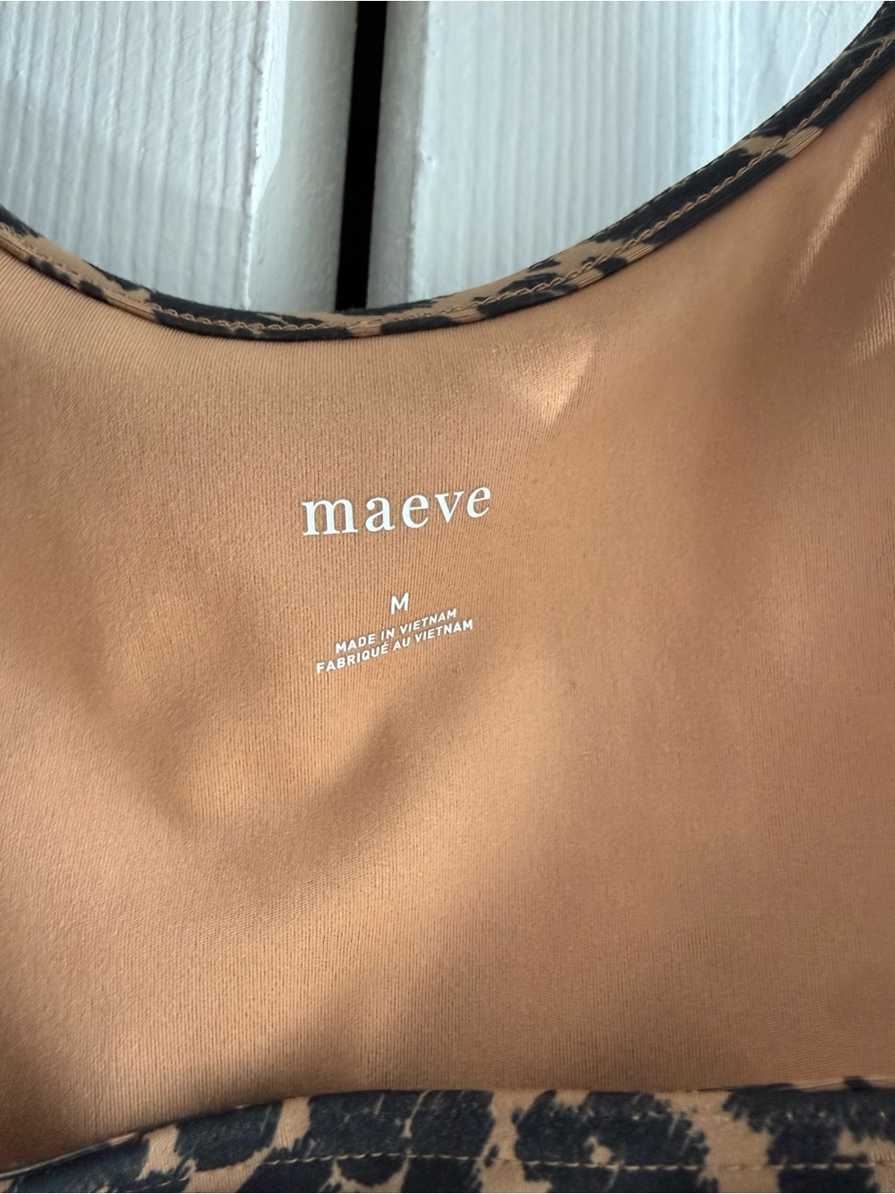Maeve Leopard-Print Scoop Neck Tank - Brown & Black - Picture 2 of 2